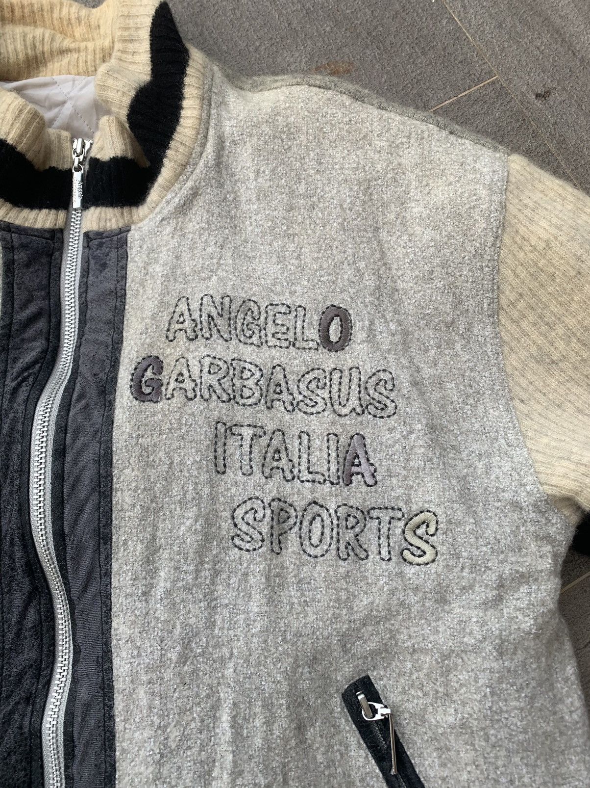 Japanese Brand Vintage Angelo Garbasus Wool Bomber Jacket Size US M / EU 48-50 / 2 - 6 Thumbnail