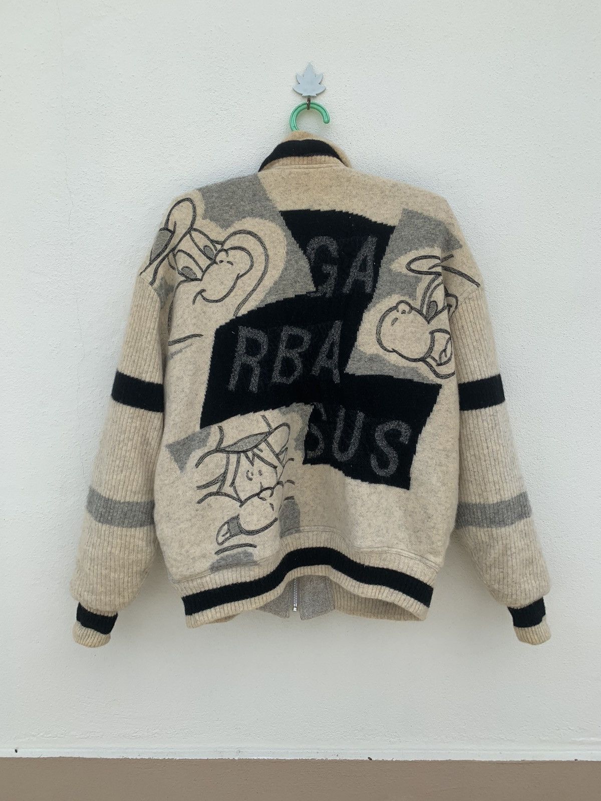 Japanese Brand Vintage Angelo Garbasus Wool Bomber Jacket Size US M / EU 48-50 / 2 - 1 Thumbnail