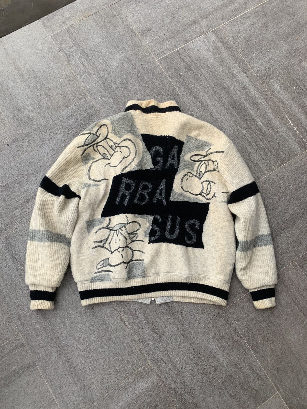 Japanese Brand Vintage Angelo Garbasus Wool Bomber Jacket Size US M / EU 48-50 / 2 - 4 Thumbnail