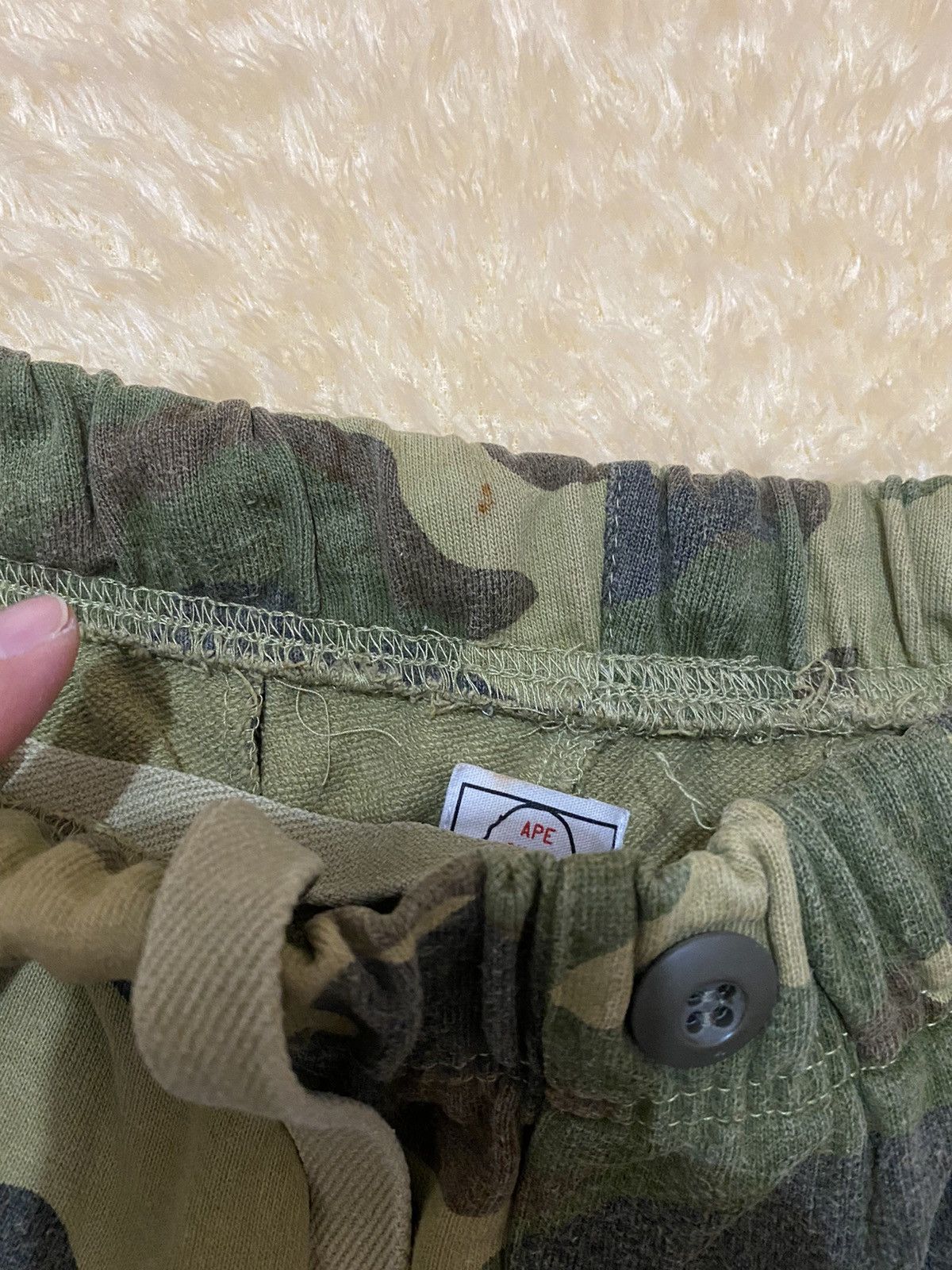 Vintage Woodland Camo Cargo Sweat Pants Size US 30 / EU 46 - 9 Thumbnail