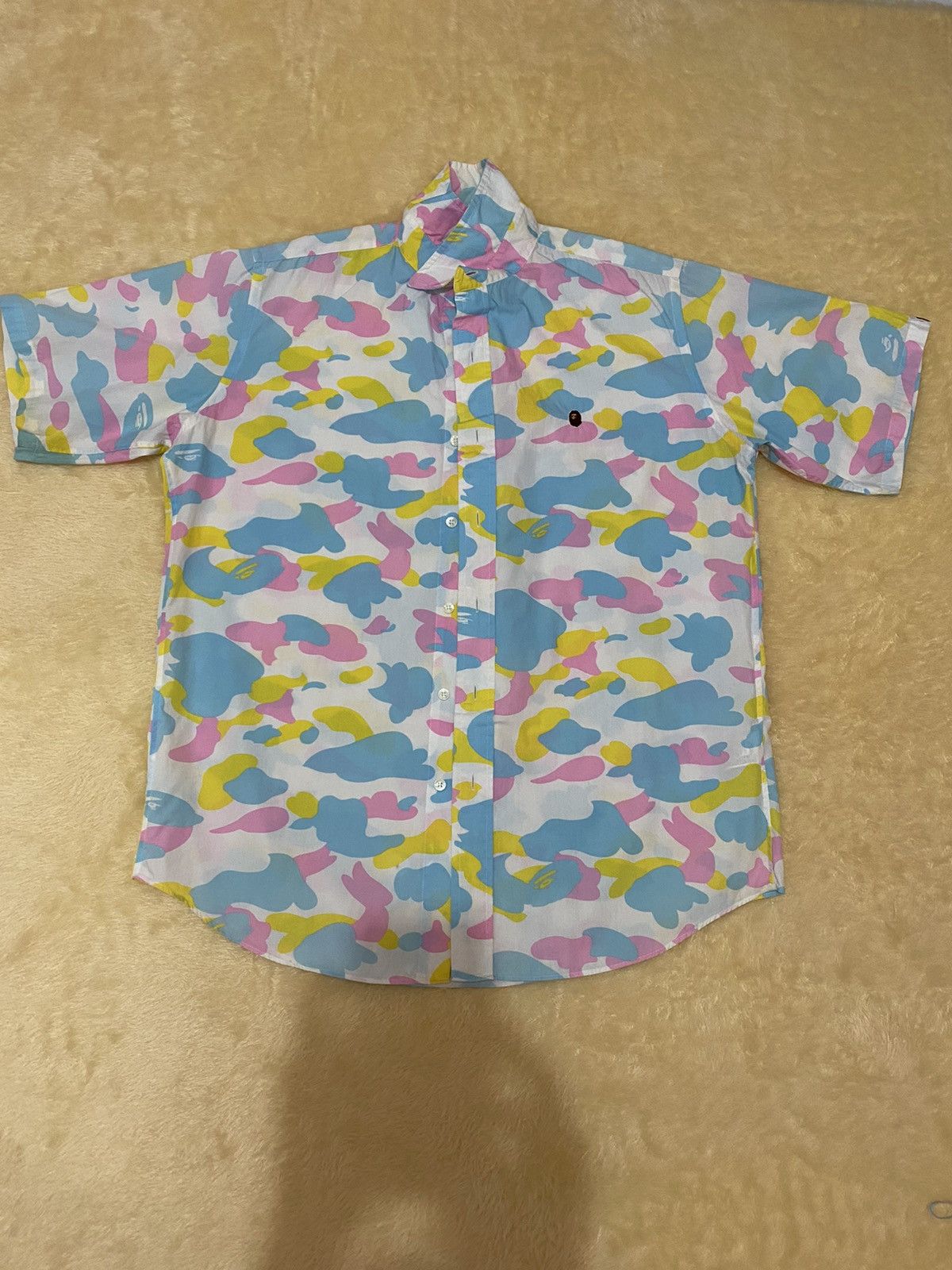 Bape Cotton Candy One Point Button Up Shirt Size US L / EU 52-54 / 3 - 1 Thumbnail