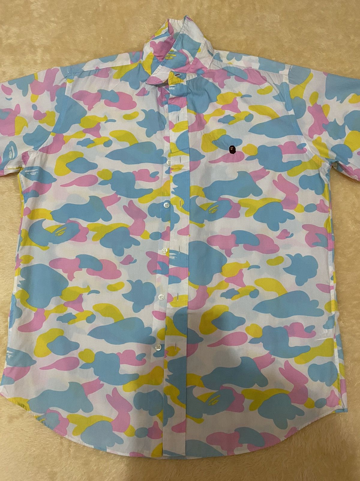 Bape Cotton Candy One Point Button Up Shirt Size US L / EU 52-54 / 3 - 2 Thumbnail