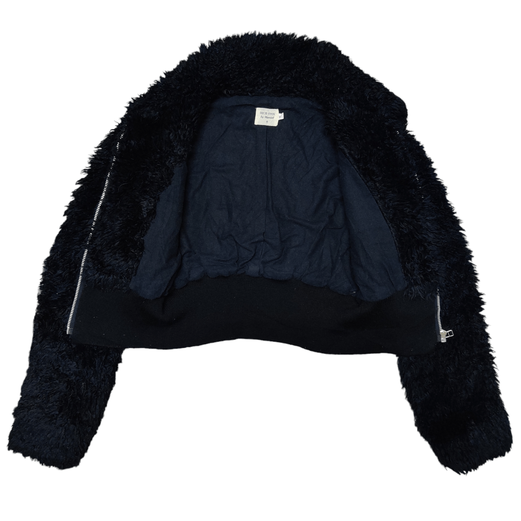 Japanese Brand Vintage Japanese Brand Rice-Stix by Manial Faux Fur Zip Up Size S / US 4 / IT 40 - 4 Thumbnail
