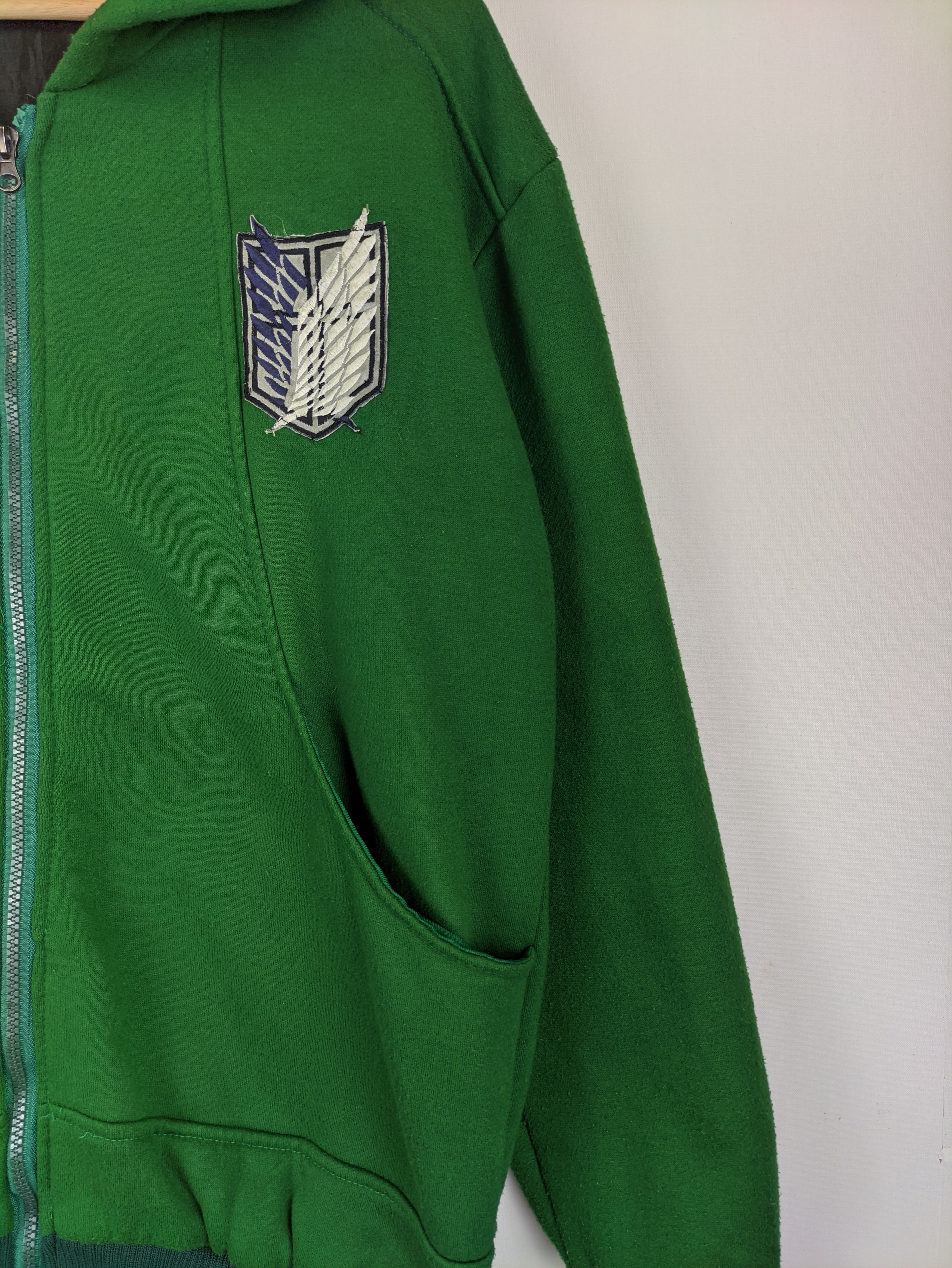 Anime Steals🔥Hoodie Zipper Up Attack On Titan Survey Corps Emblem Size US L / EU 52-54 / 3 - 4 Thumbnail