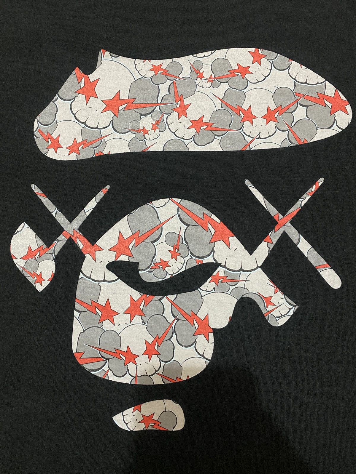 Kaws Bape x Kaws Skullsta Ape Face Tee Size US M / EU 48-50 / 2 - 2 Thumbnail