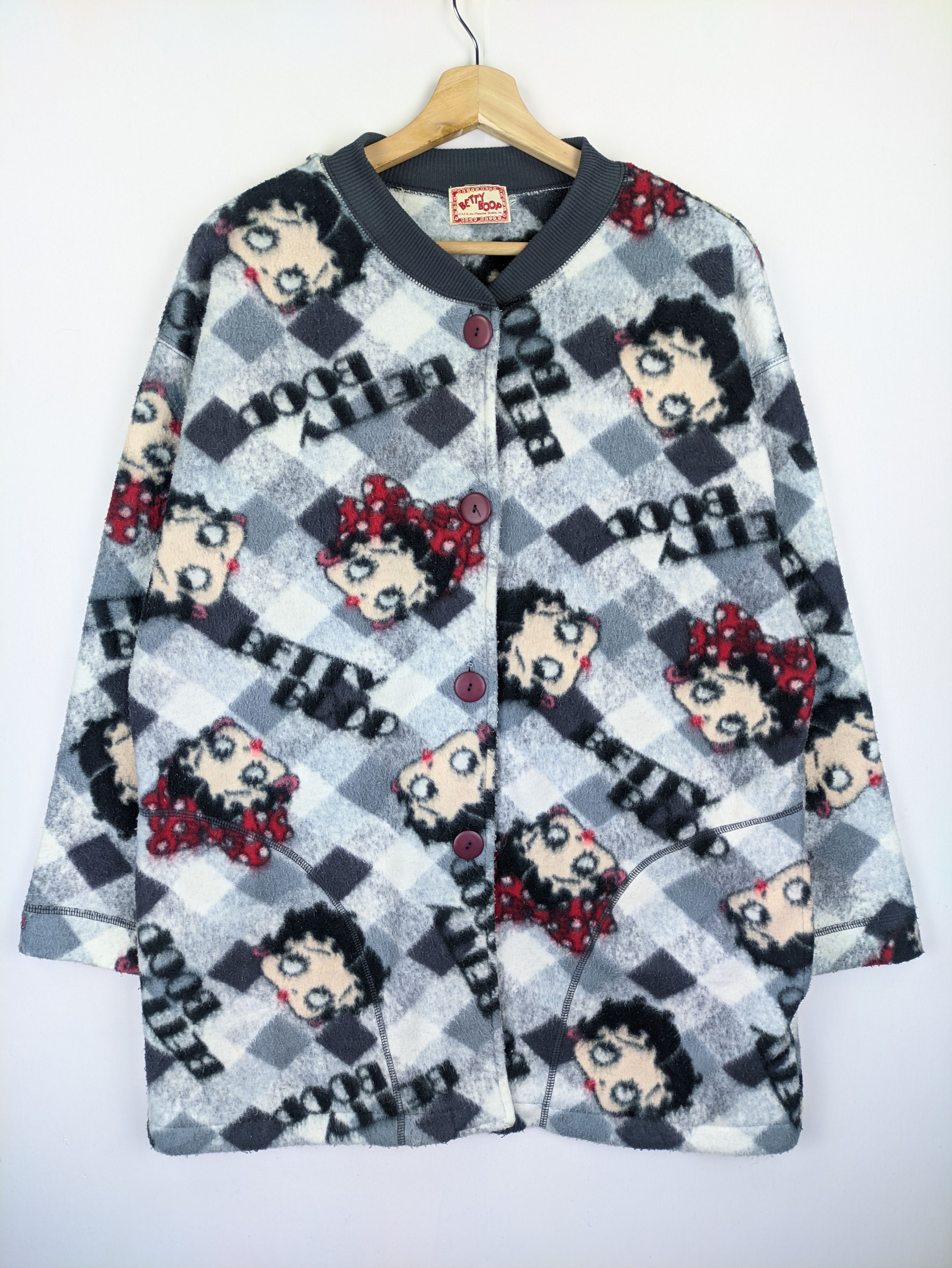 Cartoon Network Steals🔥Vintage Fleece Cardigan Jacket by Betty Boop Size M / US 6-8 / IT 42-44 - 1 Thumbnail