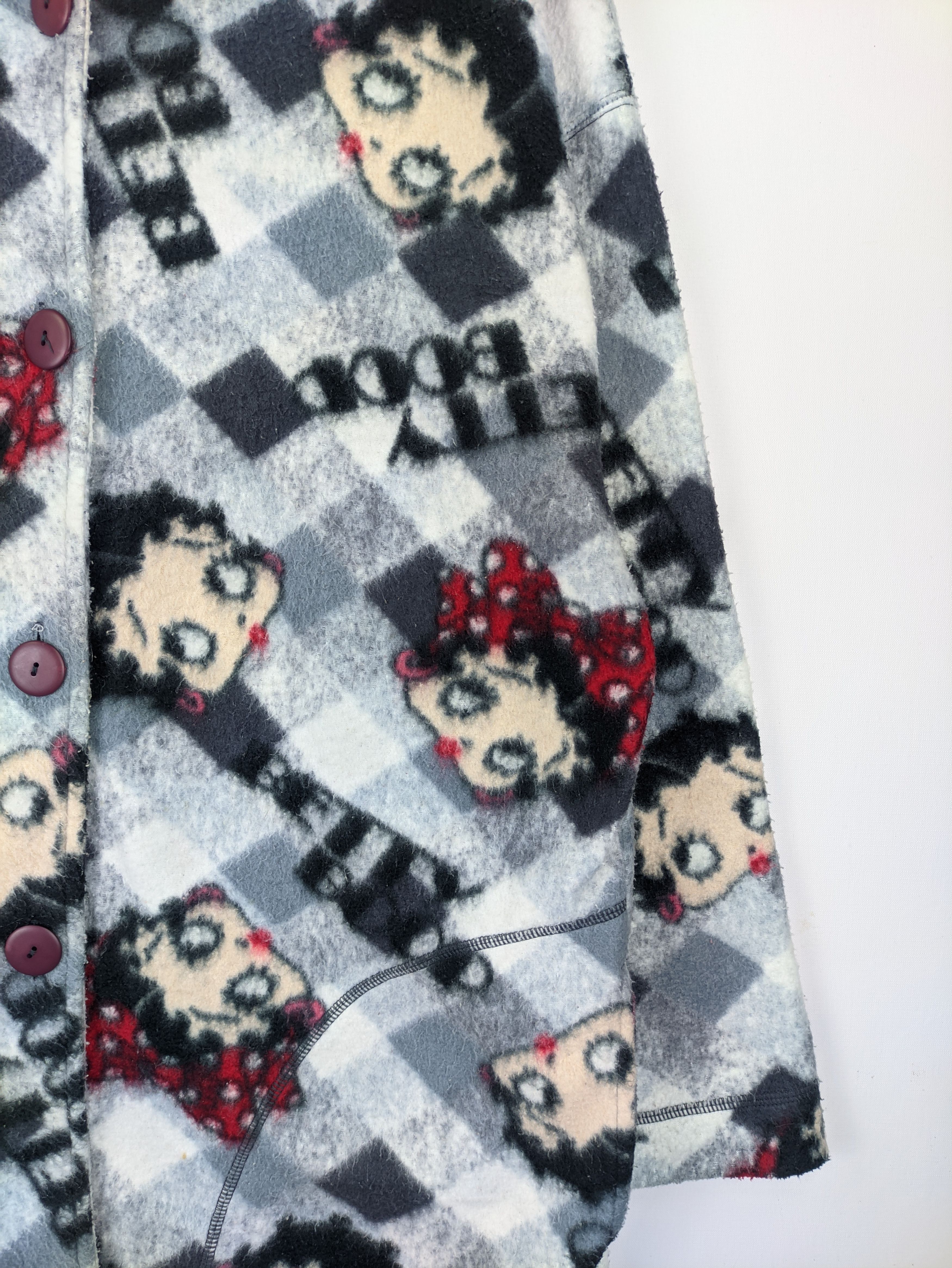 Cartoon Network Steals🔥Vintage Fleece Cardigan Jacket by Betty Boop Size M / US 6-8 / IT 42-44 - 6 Thumbnail