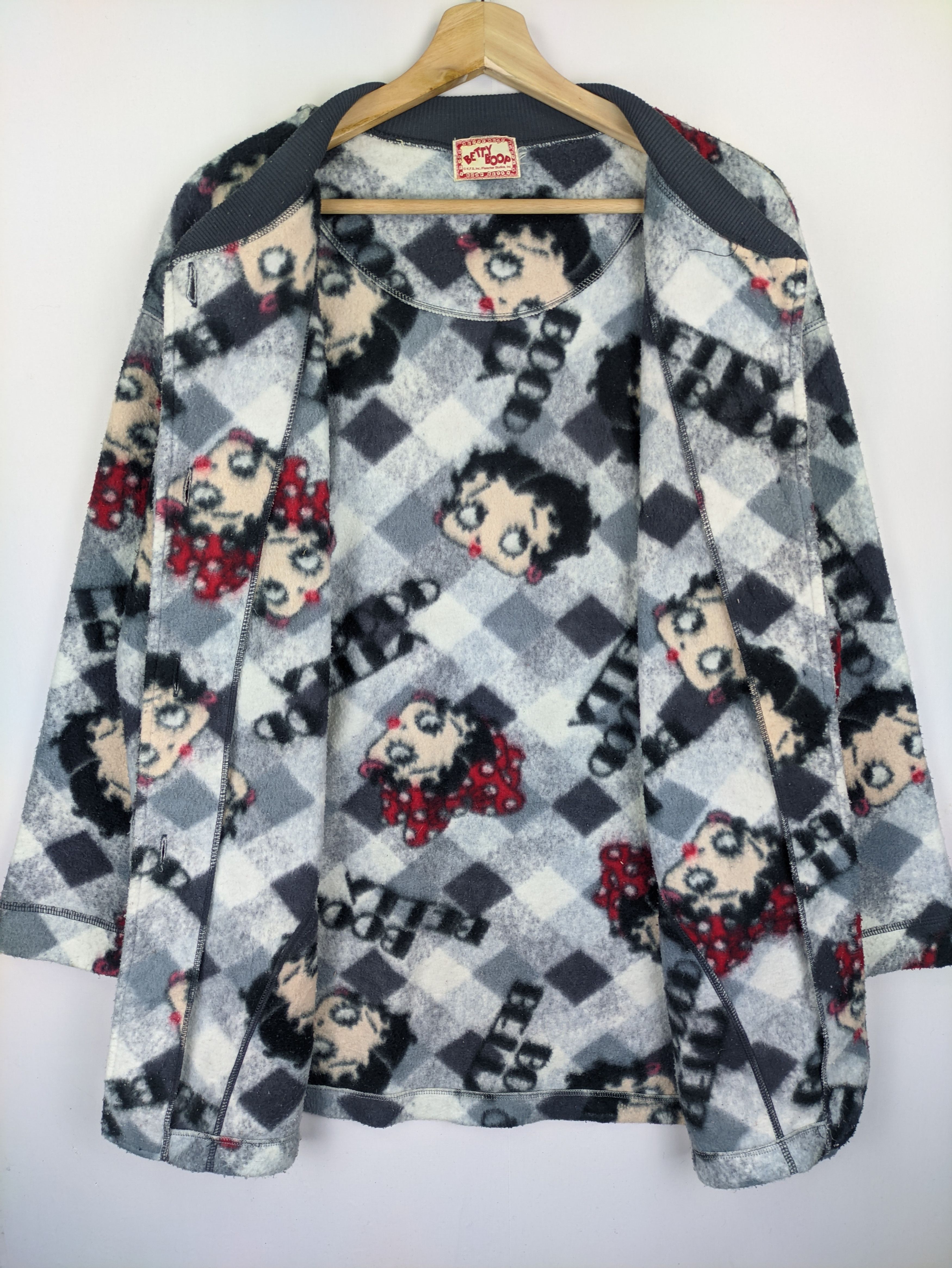 Cartoon Network Steals🔥Vintage Fleece Cardigan Jacket by Betty Boop Size M / US 6-8 / IT 42-44 - 5 Thumbnail