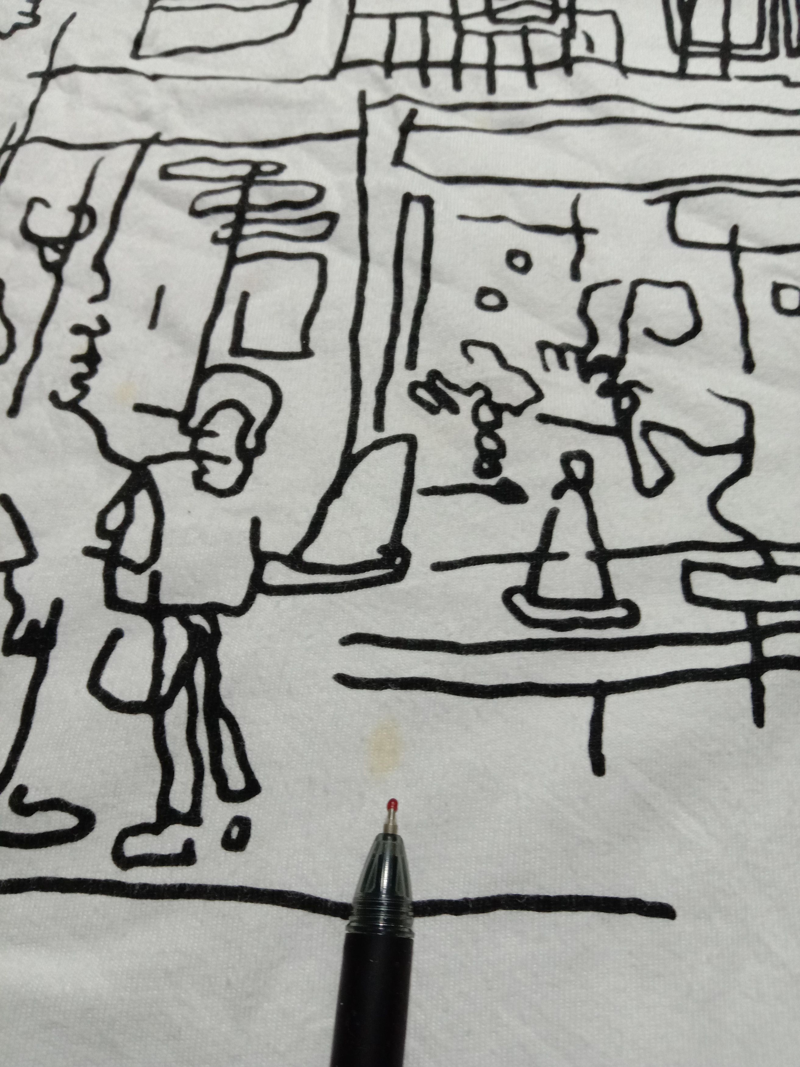 Japanese Brand Jason Polan White Big Art Tee Size US M / EU 48-50 / 2 - 3 Thumbnail
