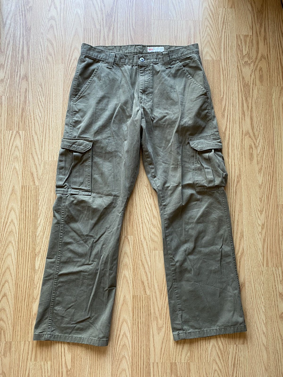 Vintage Vintage Wrangler Cargo Pants Olive Green Size US 32 / EU 48 - 3 Thumbnail