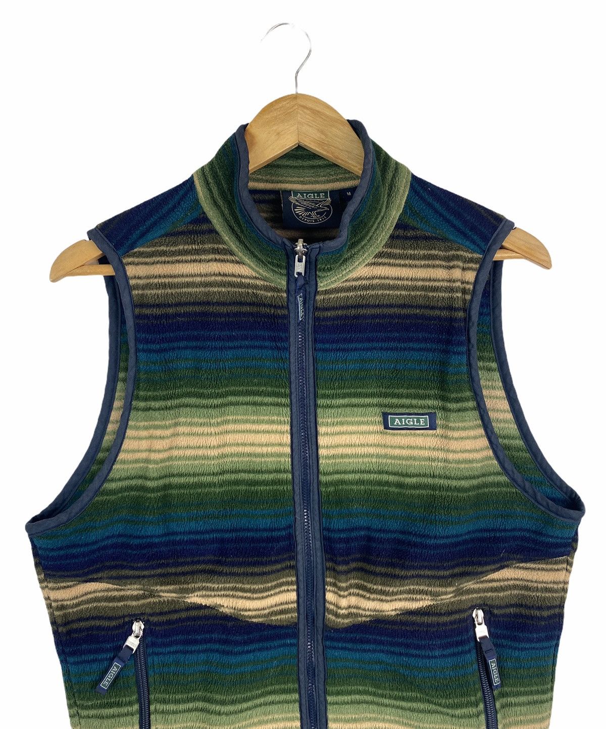 Aigle × Vintage AIGLE OUTDOOR SPORTSWEAR NAVAJO DESIGN FLEECE ZIPPER VEST Size US S / EU 44-46 / 1 - 4 Thumbnail