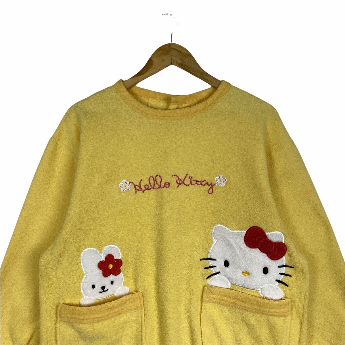 Cartoon Network × Japanese Brand × Vintage VINTAGE HELLO KITTY SANRIO CARTOON FLEECE SHIRT Size US L / EU 52-54 / 3 - 4 Thumbnail