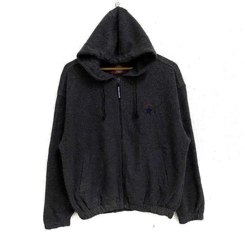 Converse × Vintage VINTAGE CONVERSE BIG LOGO FLEECE ZIPPER HOODIE SWEATER Size US L / EU 52-54 / 3 - 1 Thumbnail