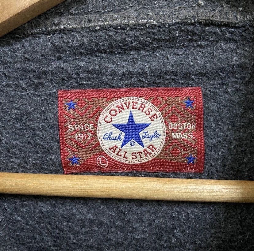 Converse × Vintage VINTAGE CONVERSE BIG LOGO FLEECE ZIPPER HOODIE SWEATER Size US L / EU 52-54 / 3 - 4 Thumbnail