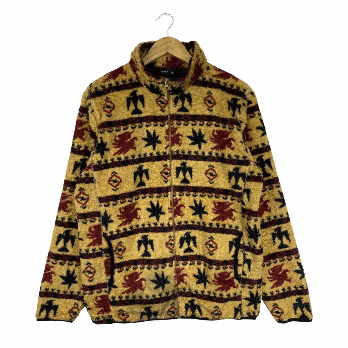 Japanese Brand IGNIO MOTIF ANIMAL DESIGN FLEECE ZIPPER SWEATER Size US M / EU 48-50 / 2 - 1 Thumbnail