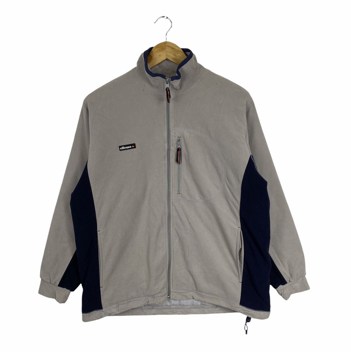 VINTAGE ELLESSE SMALL LOGO FLEECE ZIPPER SWEATER
