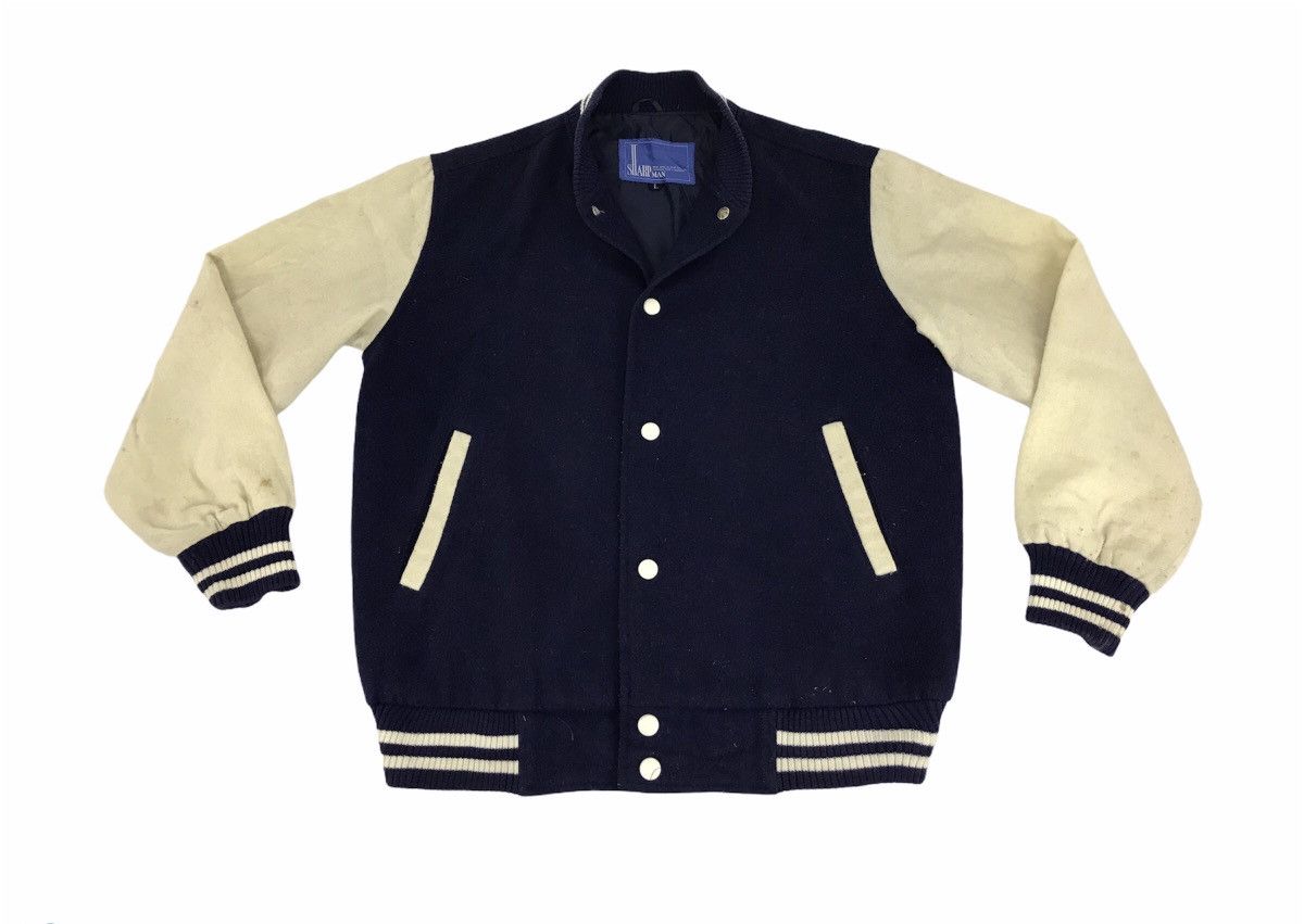 Japanese Brand Vintage Sharpman Varsity Jacket Wool Quilted Inner hype Size US L / EU 52-54 / 3 - 1 Thumbnail