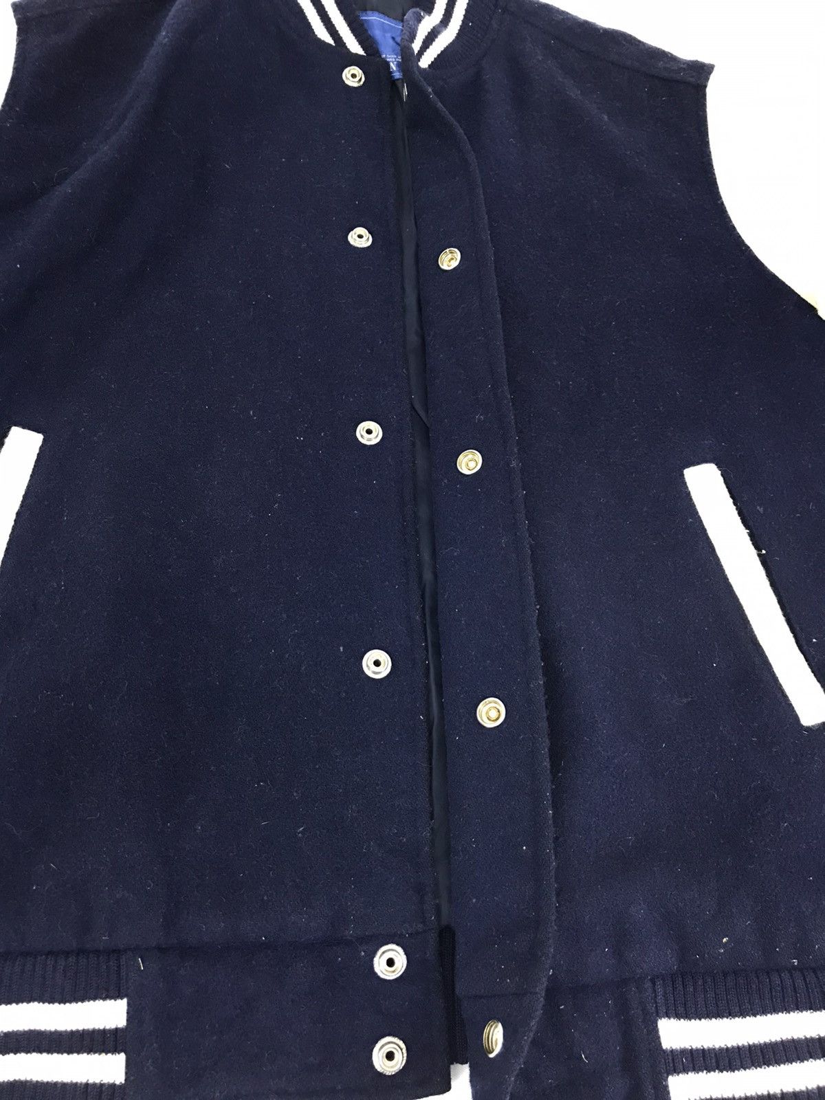 Japanese Brand Vintage Sharpman Varsity Jacket Wool Quilted Inner hype Size US L / EU 52-54 / 3 - 3 Thumbnail