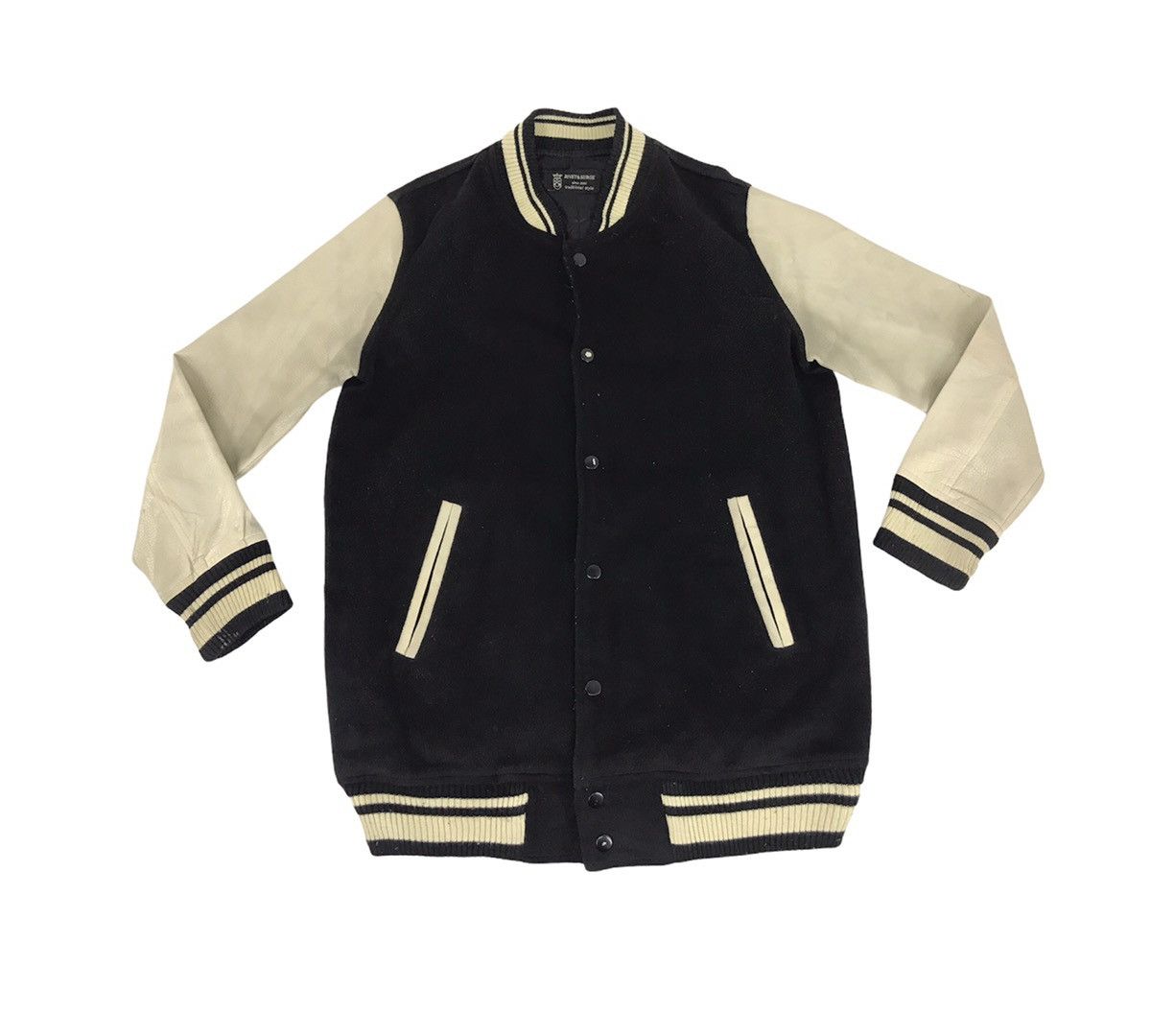 Vintage Rivet & Surge Varsity Jacket Synthetic Leather Sleeve Size US M / EU 48-50 / 2 - 1 Thumbnail