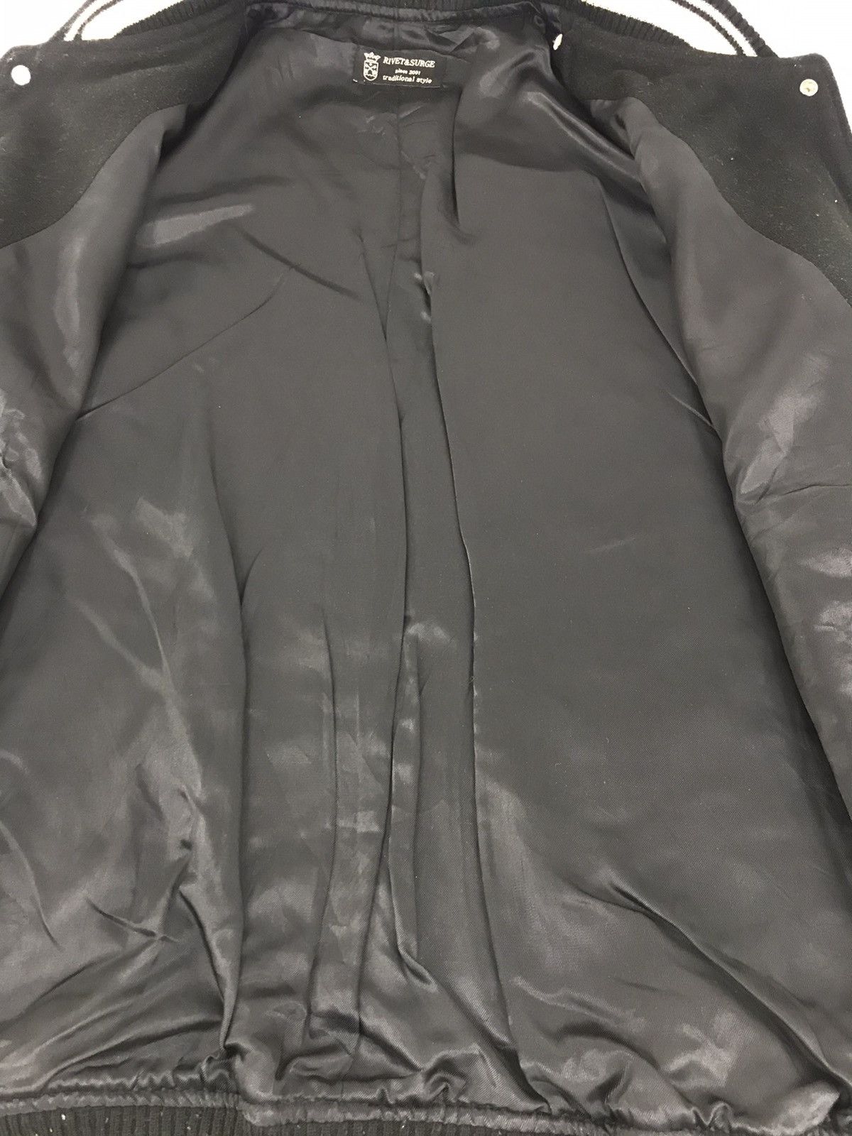 Vintage Rivet & Surge Varsity Jacket Synthetic Leather Sleeve Size US M / EU 48-50 / 2 - 5 Thumbnail