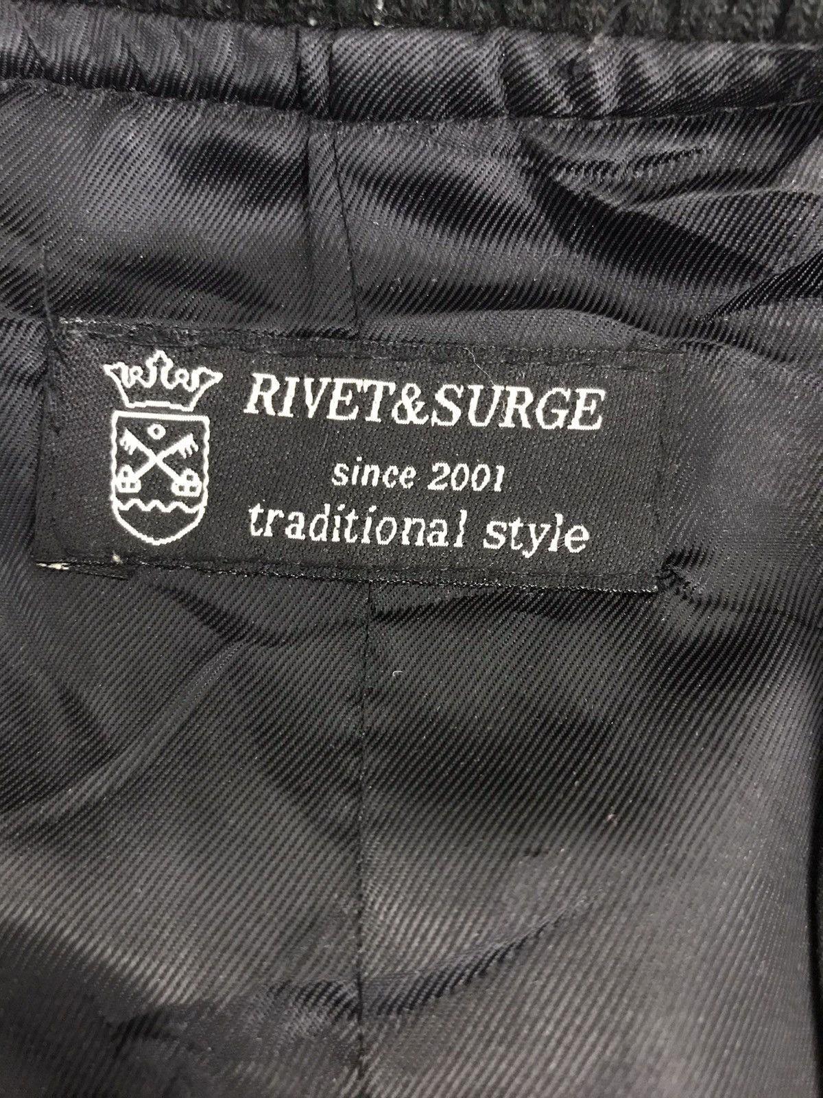 Vintage Rivet & Surge Varsity Jacket Synthetic Leather Sleeve Size US M / EU 48-50 / 2 - 6 Thumbnail