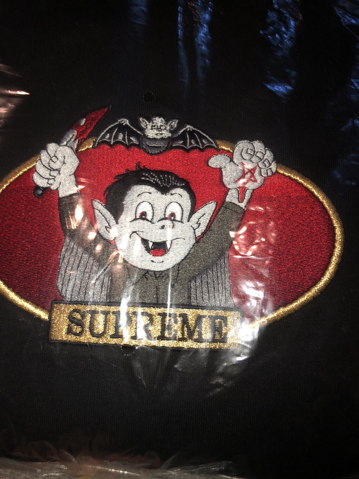 Image of Supreme Vampire Boy Hoodie in Black, Men's (Size Small)