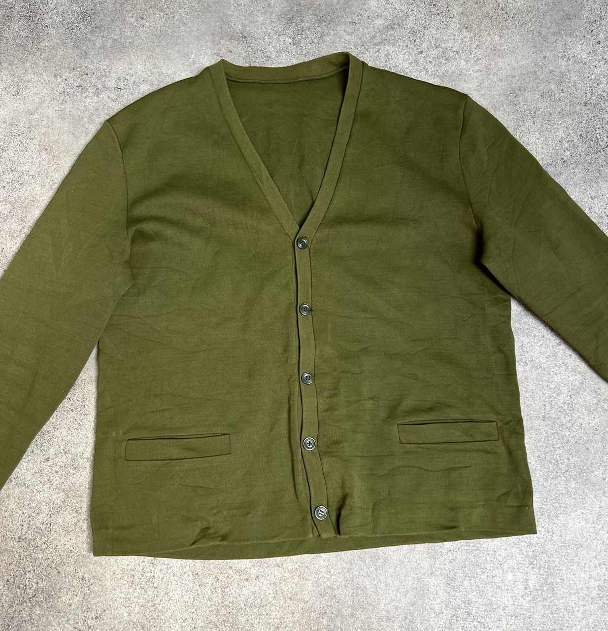 Vintage Vintage German Army khaki cardigan Size US S / EU 44-46 / 1 - 2 Thumbnail