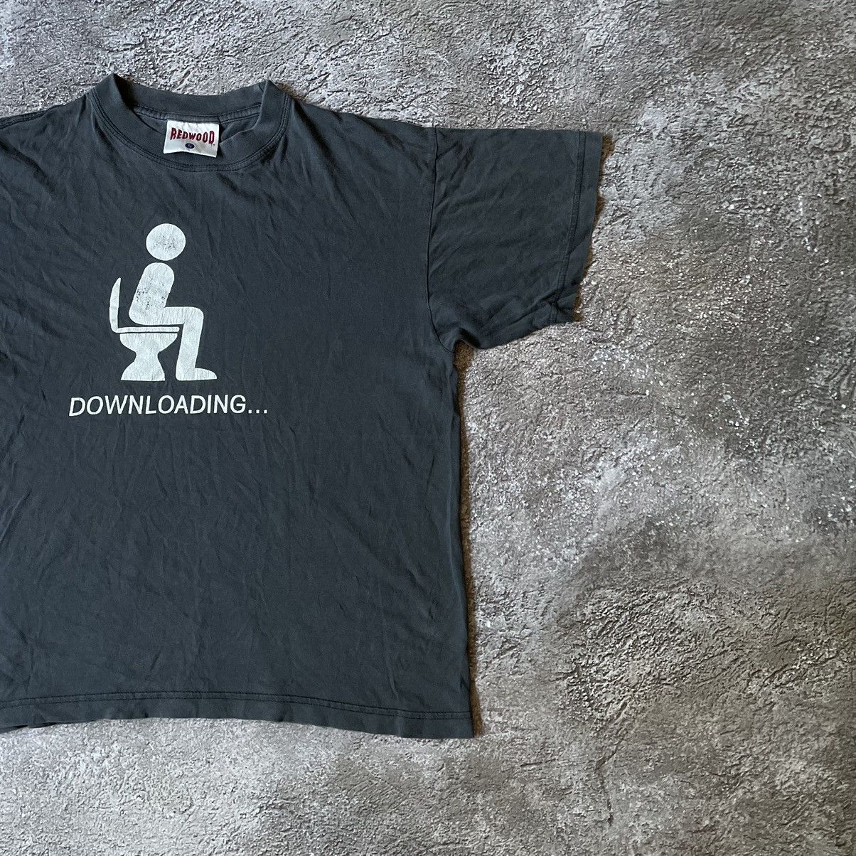 Vintage Vintage Y2K Downloading Graphic Tee Funny Slogan Streetwear Size US S / EU 44-46 / 1 - 3 Thumbnail