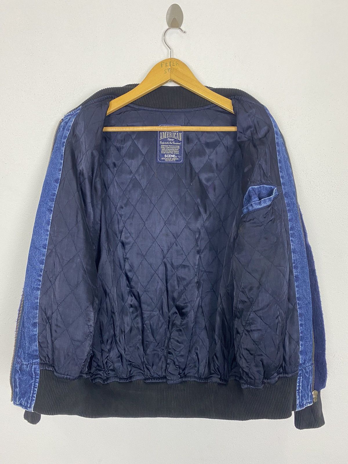 Denime × Vintage VINTAGE SCENE AMERICA DENIME BOMBER JACKET Size US L / EU 52-54 / 3 - 4 Thumbnail