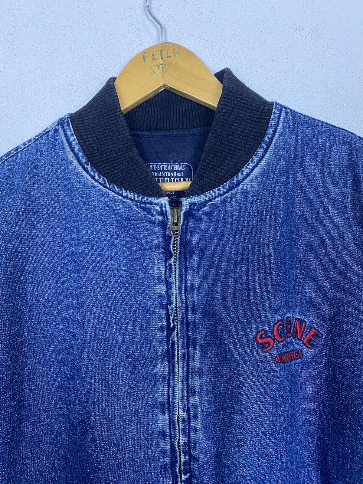 Denime × Vintage VINTAGE SCENE AMERICA DENIME BOMBER JACKET Size US L / EU 52-54 / 3 - 5 Thumbnail