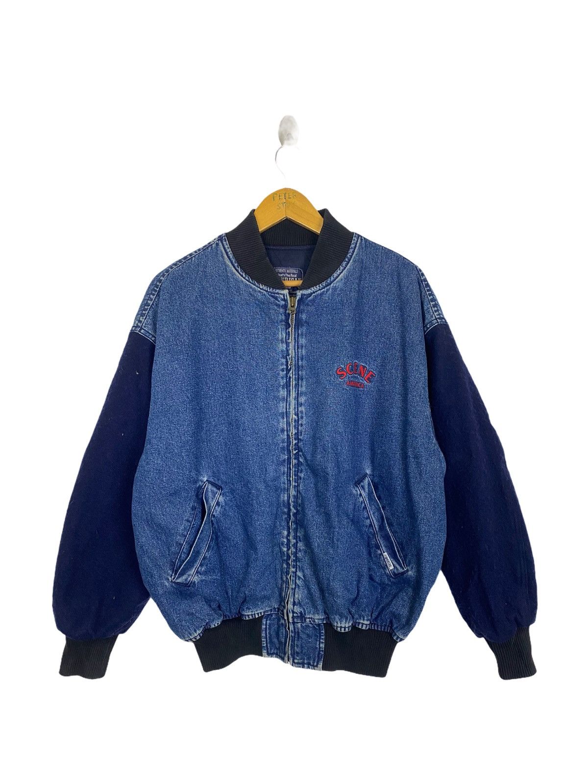 Denime × Vintage VINTAGE SCENE AMERICA DENIME BOMBER JACKET Size US L / EU 52-54 / 3 - 1 Thumbnail