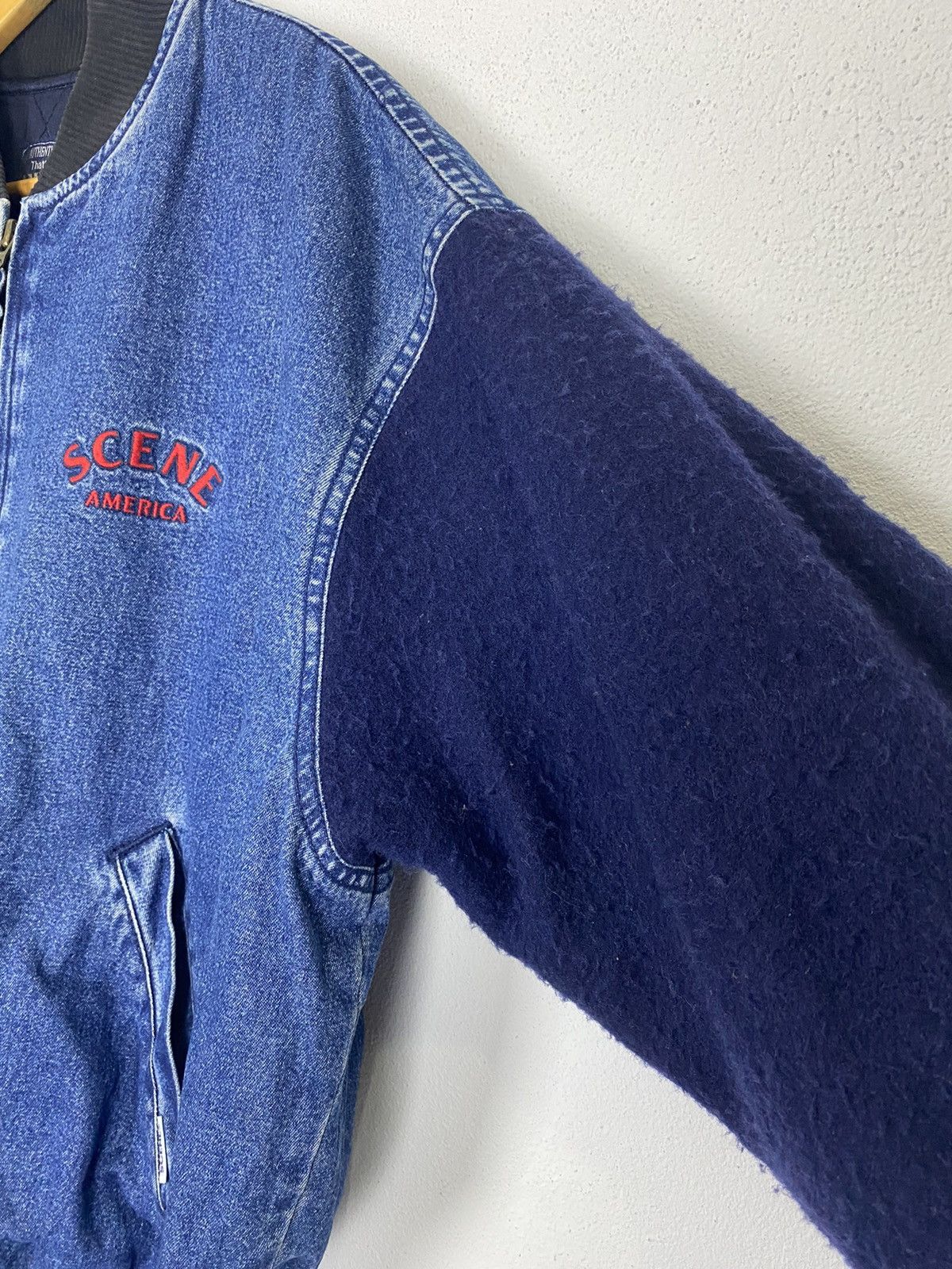 Denime × Vintage VINTAGE SCENE AMERICA DENIME BOMBER JACKET Size US L / EU 52-54 / 3 - 7 Thumbnail