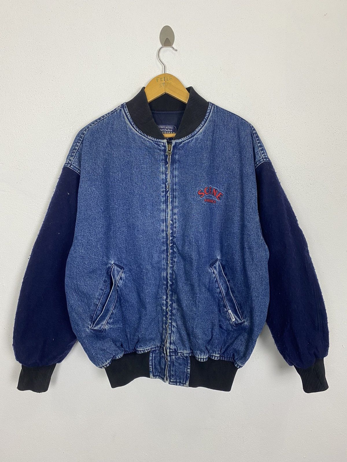 Denime × Vintage VINTAGE SCENE AMERICA DENIME BOMBER JACKET Size US L / EU 52-54 / 3 - 2 Thumbnail