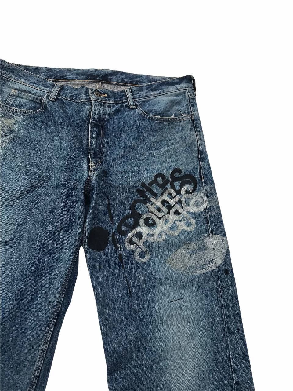 If Six Was Nine Japanese Brand Rebirth Distressed Streetwear Denim Pants Size US 37 - 5 Thumbnail