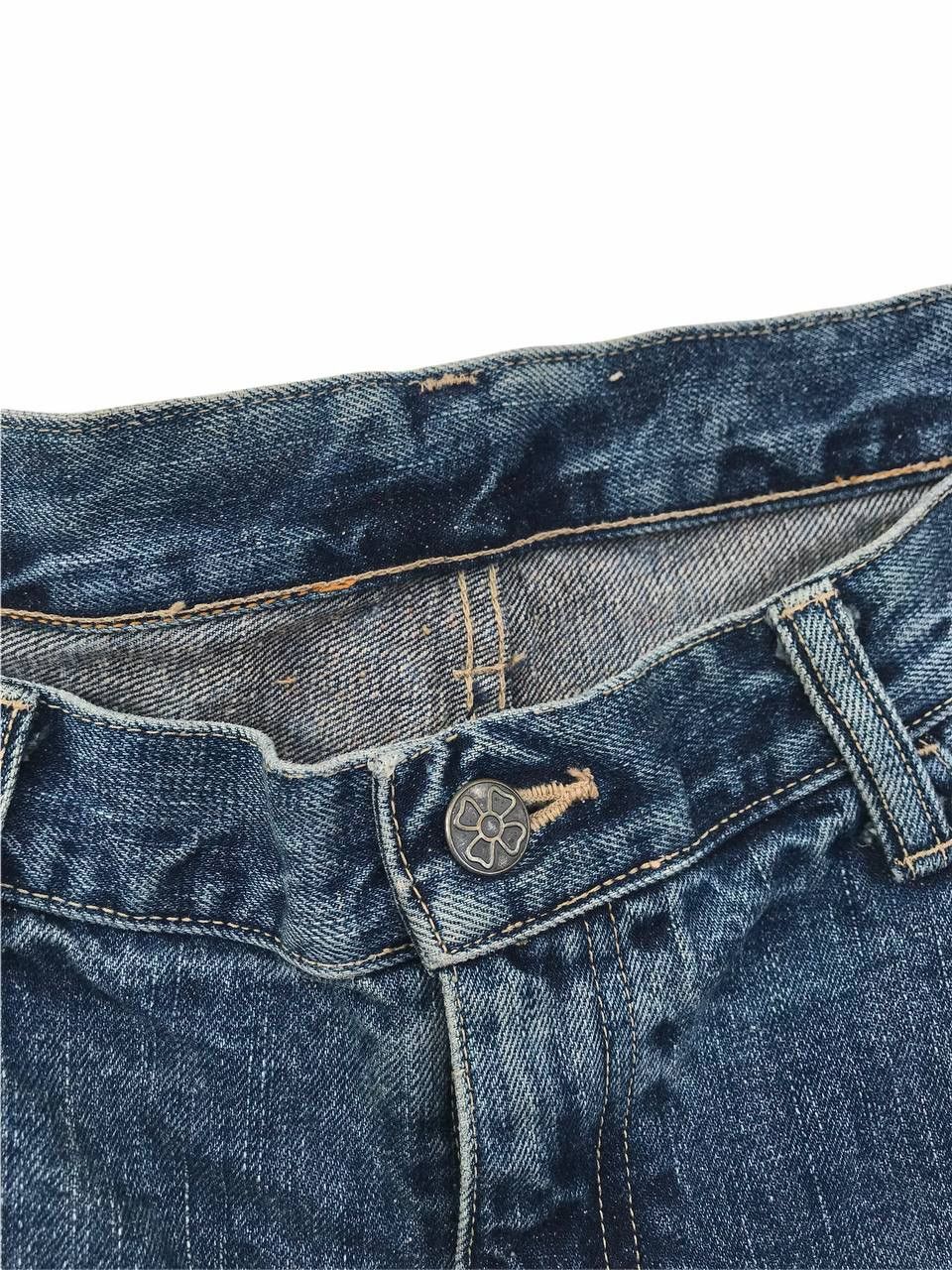 If Six Was Nine Japanese Brand Rebirth Distressed Streetwear Denim Pants Size US 37 - 3 Thumbnail