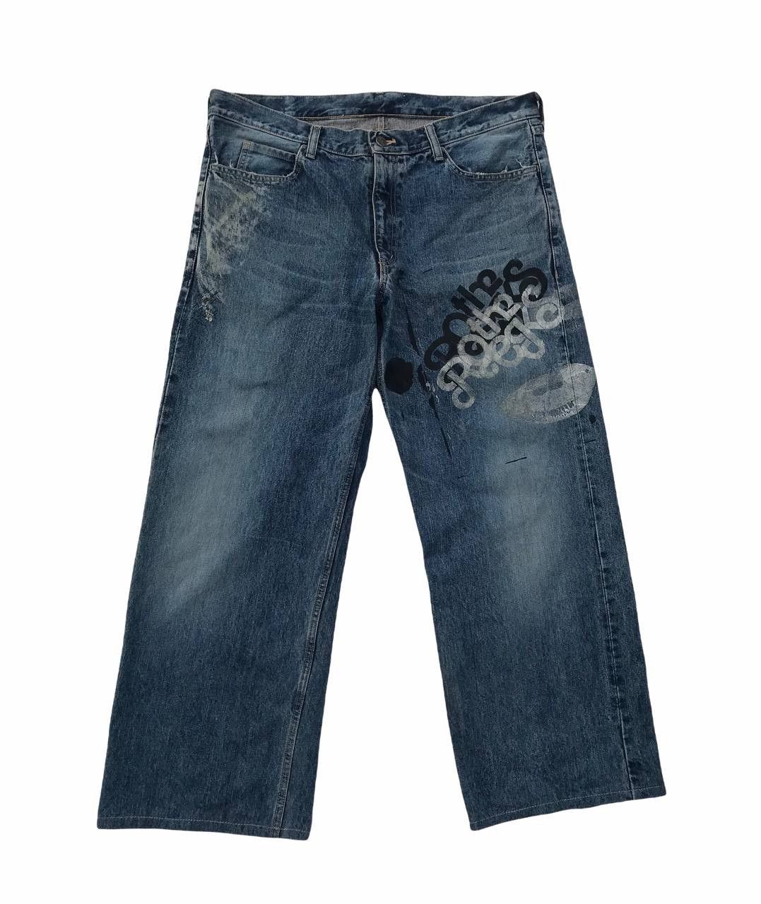 If Six Was Nine Japanese Brand Rebirth Distressed Streetwear Denim Pants Size US 37 - 1 Thumbnail