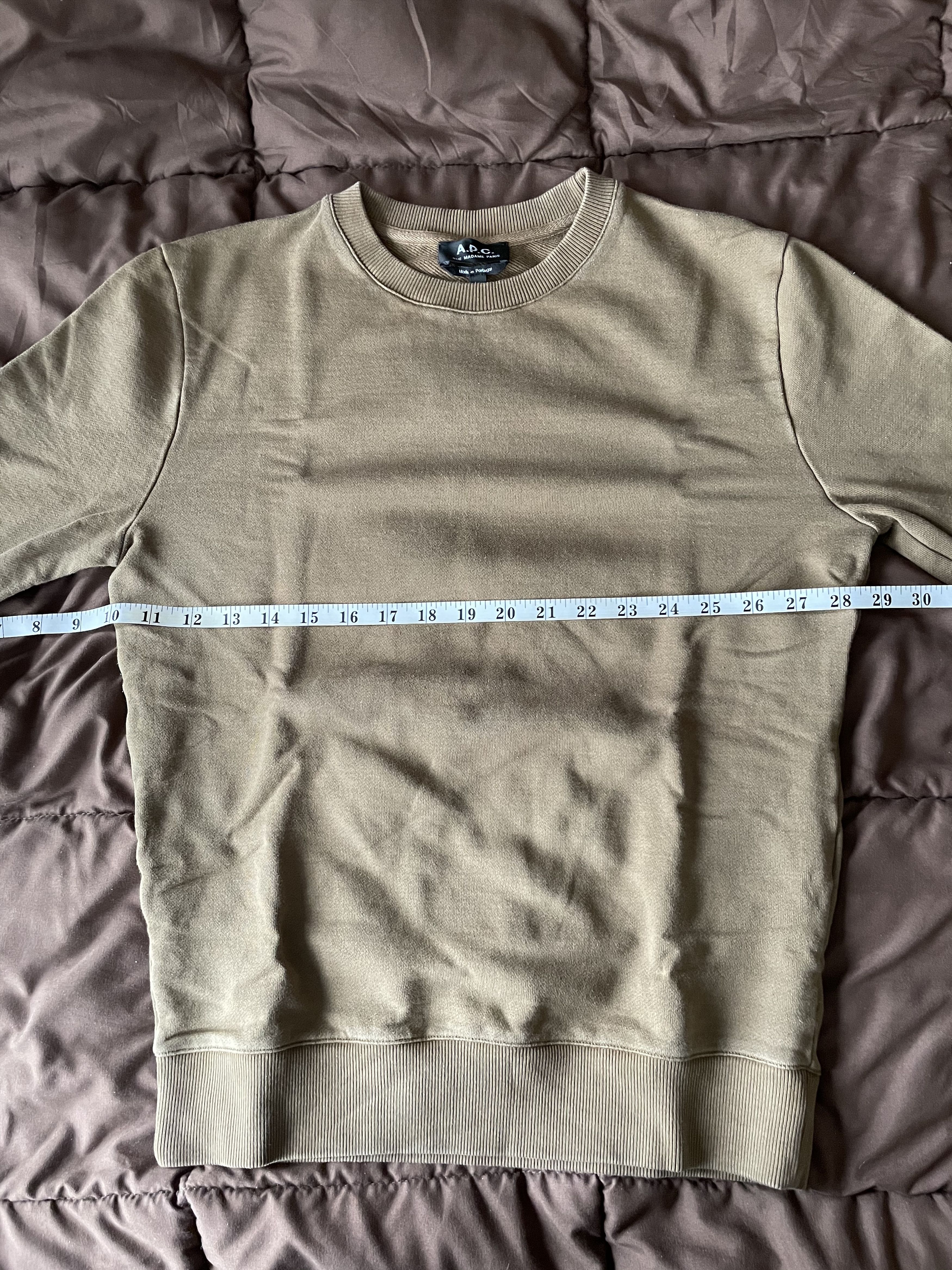 A.P.C. Bros Crew Sweatshirt - Beige Fonce Size US S / EU 44-46 / 1 - 5 Thumbnail