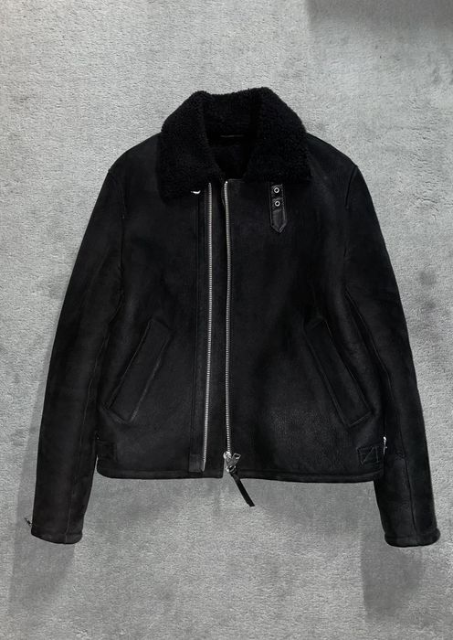 Allsaints Allsaints Shearling Leather Jacket | Grailed