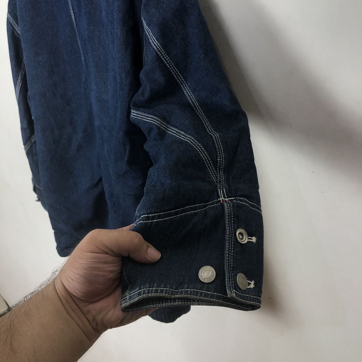 Japanese Brand KARUSHU DENIM JACKET PATCHWORK INSPIRED BY BLUE BLUE JAPAN Size US S / EU 44-46 / 1 - 10 Thumbnail