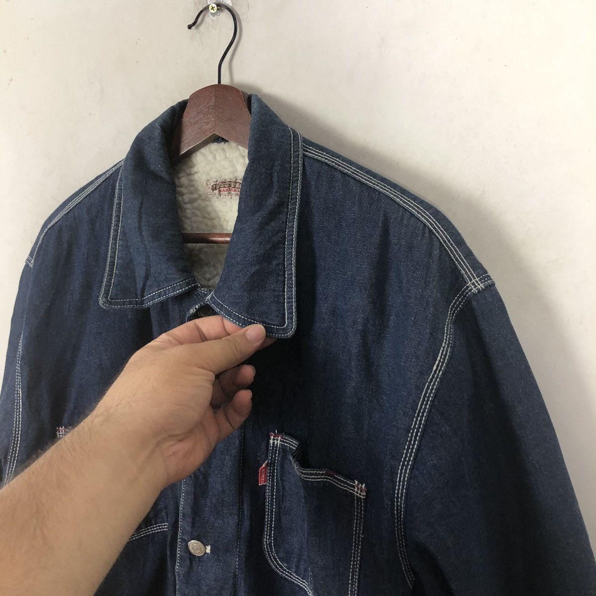 Japanese Brand KARUSHU DENIM JACKET PATCHWORK INSPIRED BY BLUE BLUE JAPAN Size US S / EU 44-46 / 1 - 4 Thumbnail