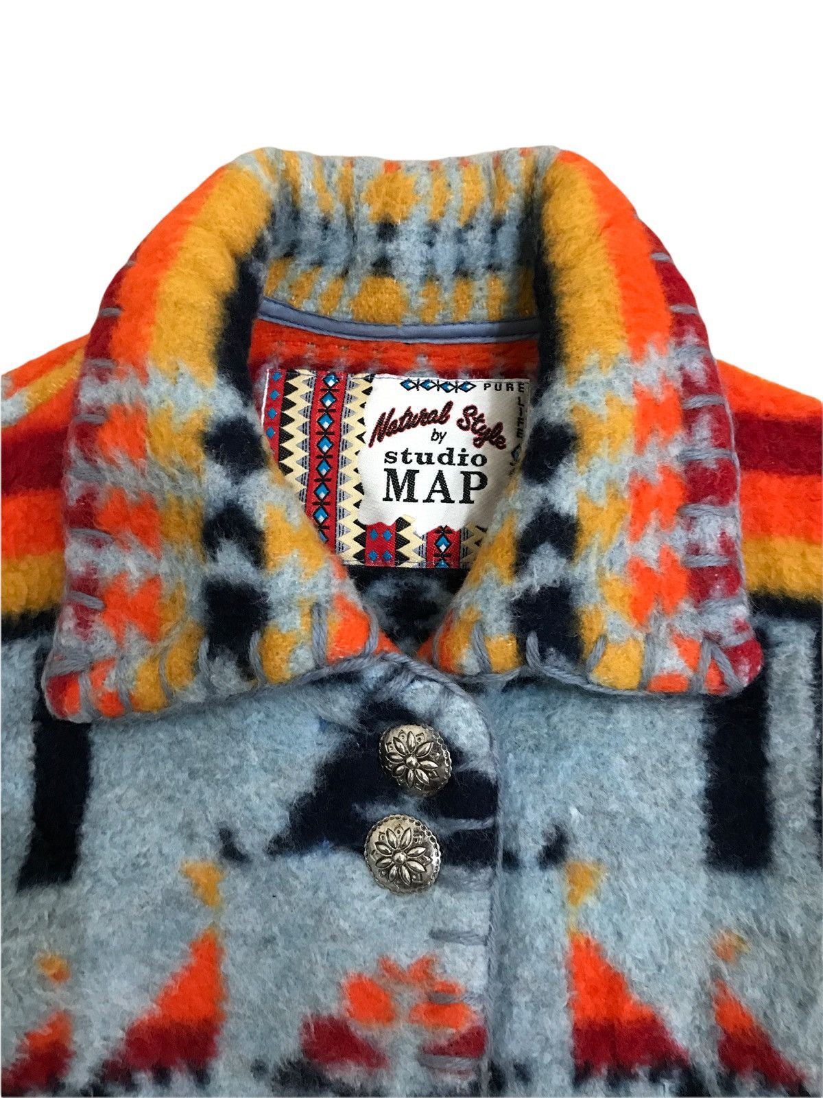Japanese Brand Studio Map Navajo Tribal Fleece Cropped Kapital Style Size US S / EU 44-46 / 1 - 5 Thumbnail
