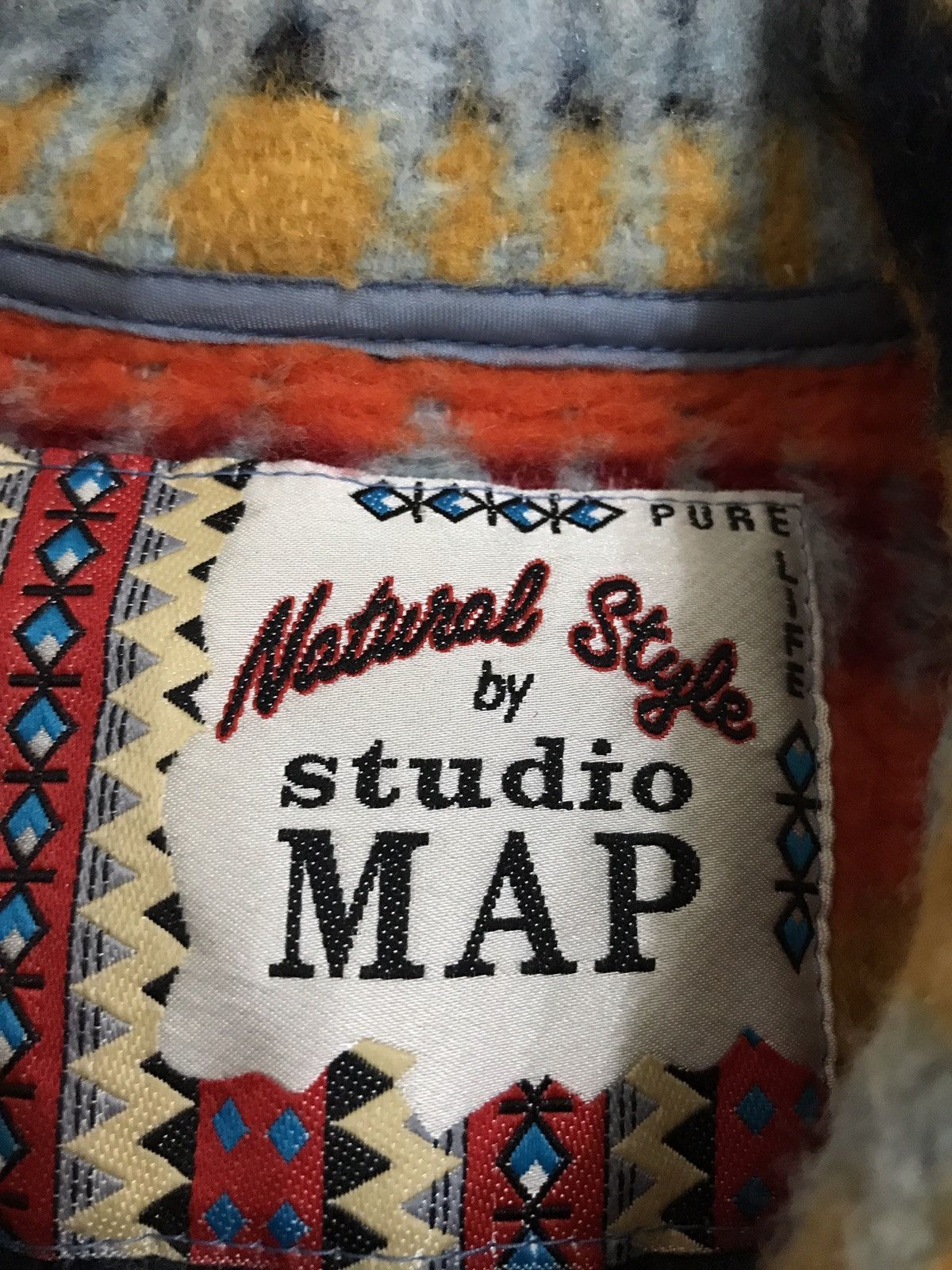 Japanese Brand Studio Map Navajo Tribal Fleece Cropped Kapital Style Size US S / EU 44-46 / 1 - 8 Thumbnail