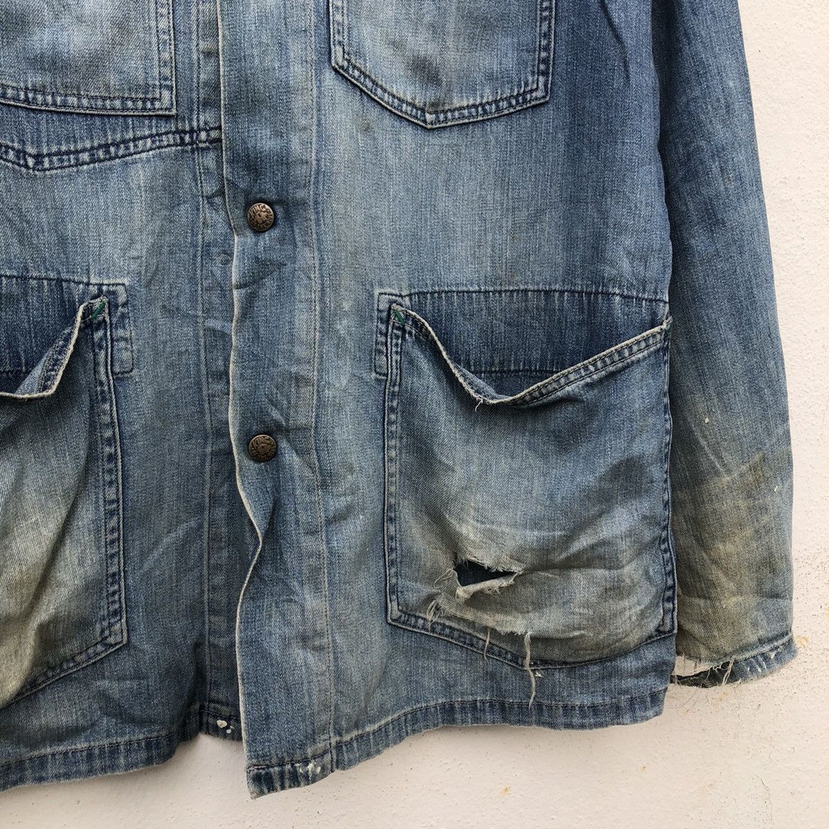 Blue Blue Japan BLUE BLUE JAPAN SHIRT BUTTON UPS DISTRESSED DESIGN Size US M / EU 48-50 / 2 - 8 Thumbnail