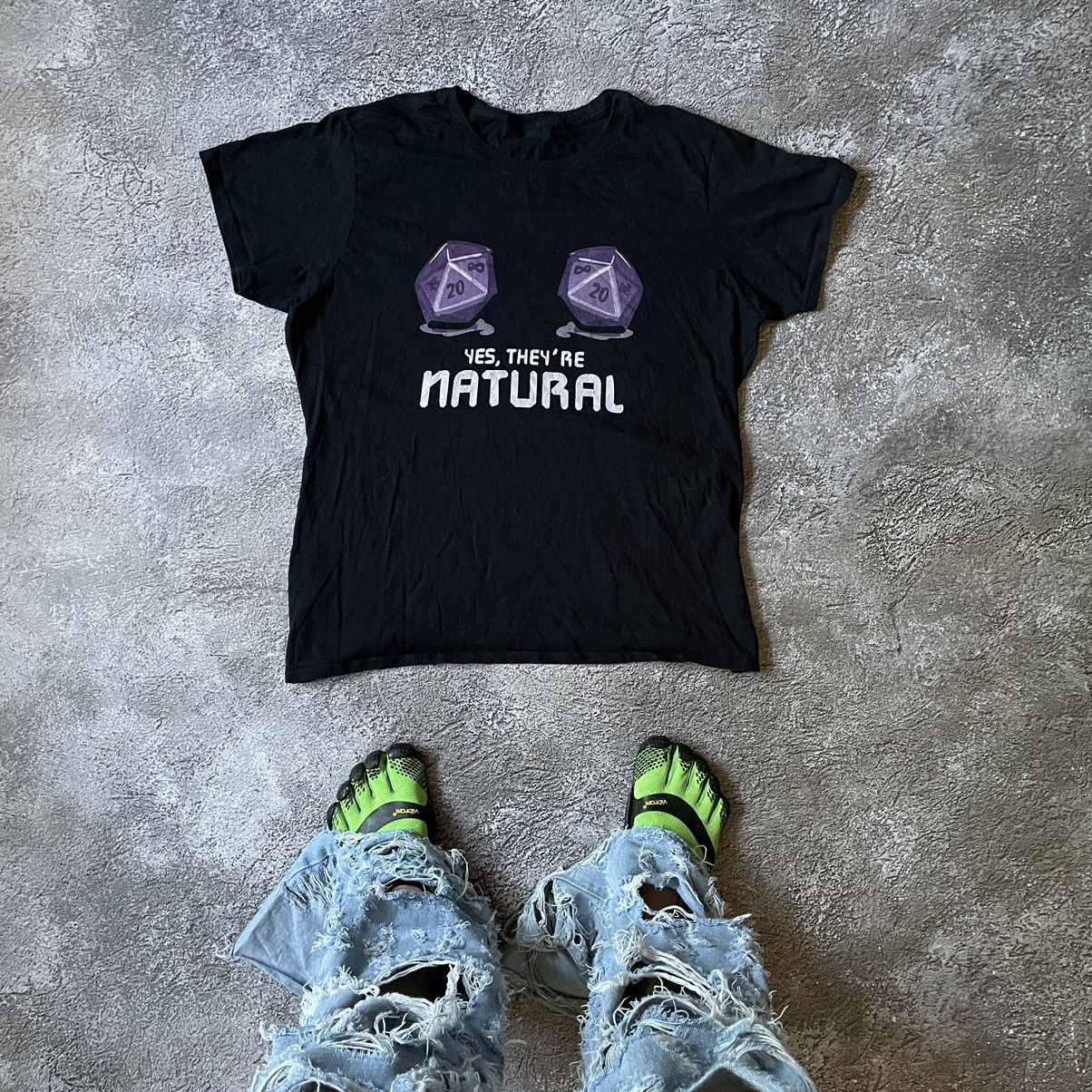 Vintage VINTAGE Y2K FUNNY SLOGAN TEE YES THEY RE NATURAL S Size US S / EU 44-46 / 1 - 1 Thumbnail