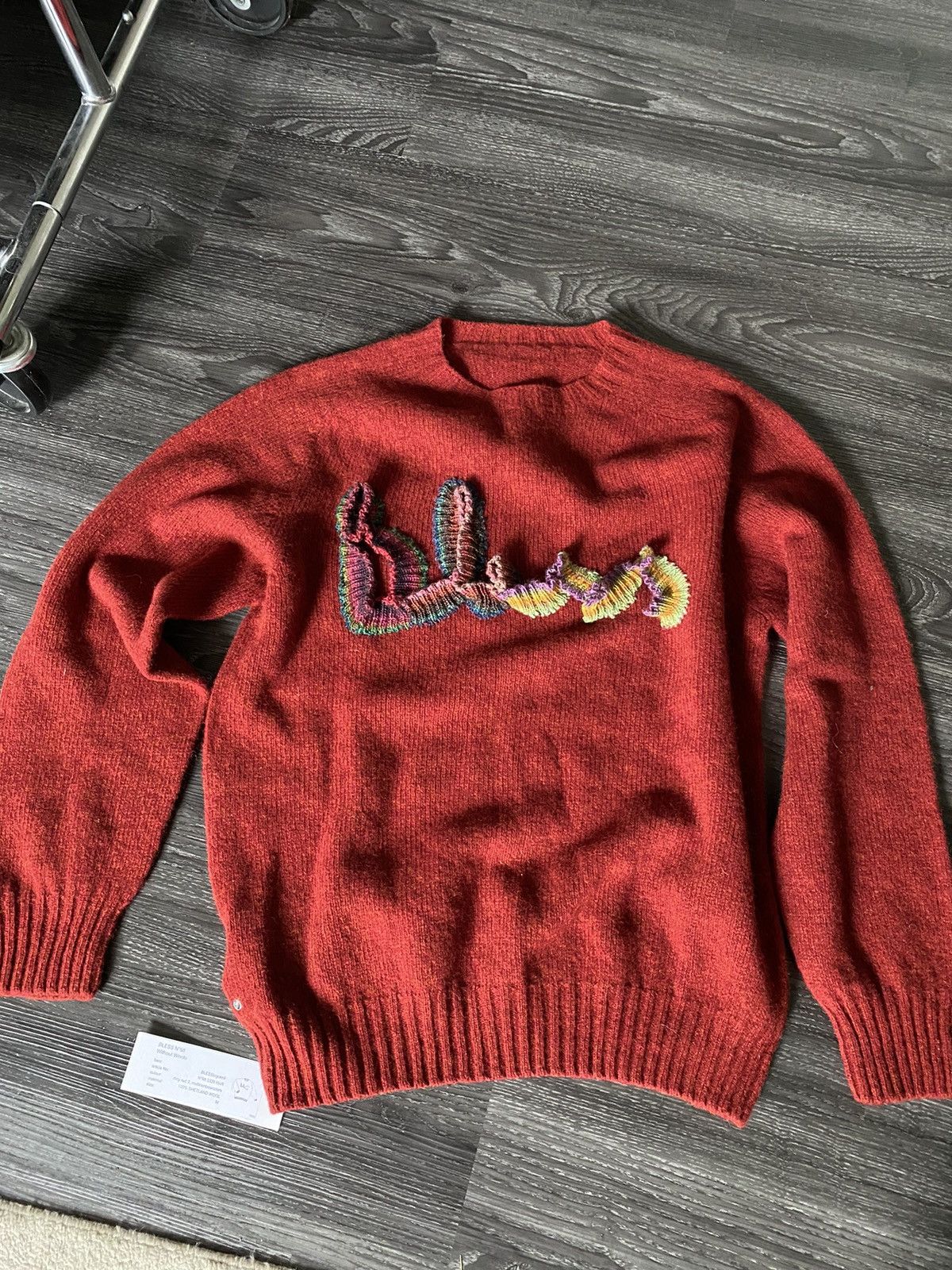image of Bless N Logo Sweater in Red, Men's (Size Medium)