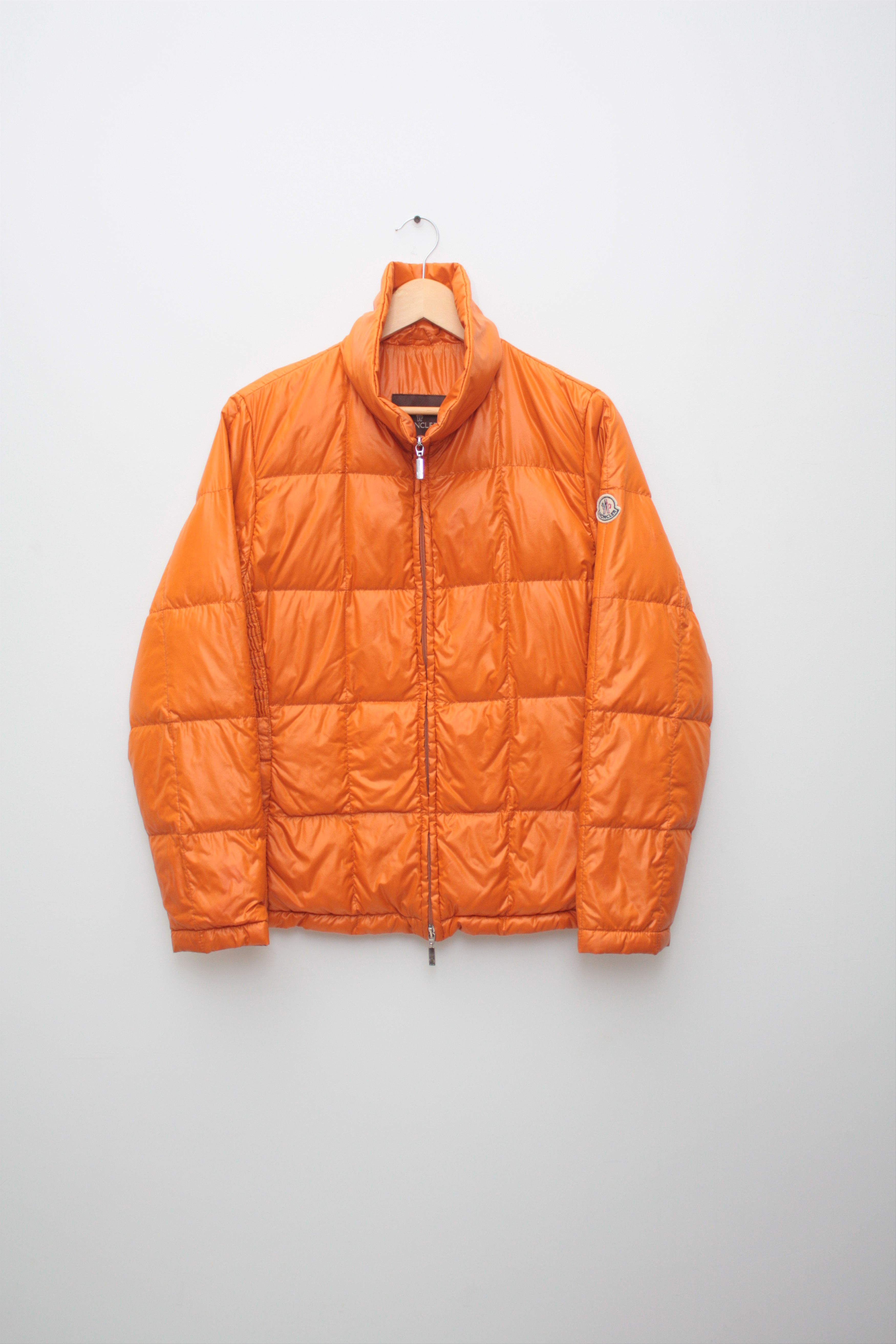 image of Moncler Orange Puffer Down Jacket Size 2 Women's