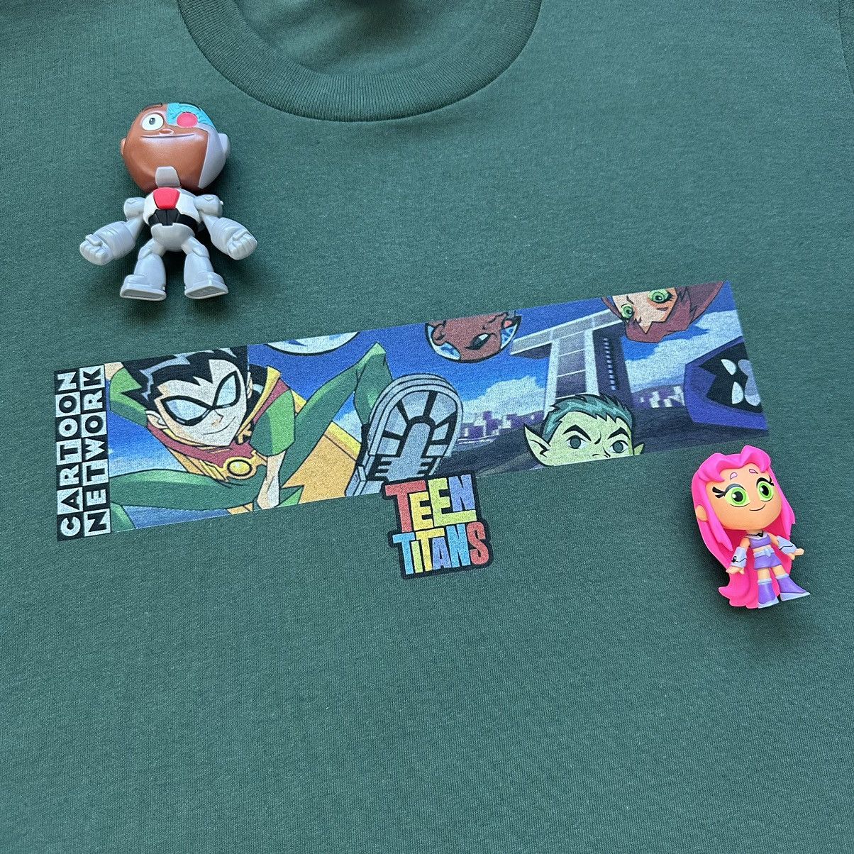 Custom Vintage Style Teen Titans Cartoon Network Box Logo Shirt | Grailed