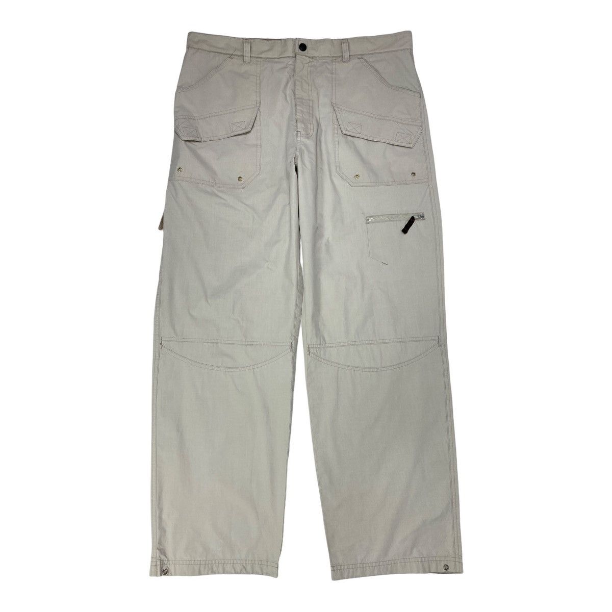 image of Vintage Y2K Lightweight Cargo Multipockets Skate Pants in Ivory, Men's (Size 36)