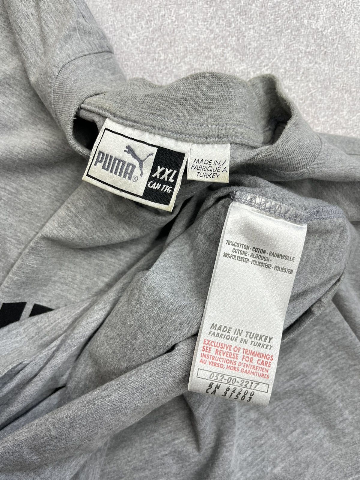 Puma Vintage Puma T Shirt Grey Big Logo Y2K Size XXL Size US XXL / EU 58 / 5 - 6 Thumbnail