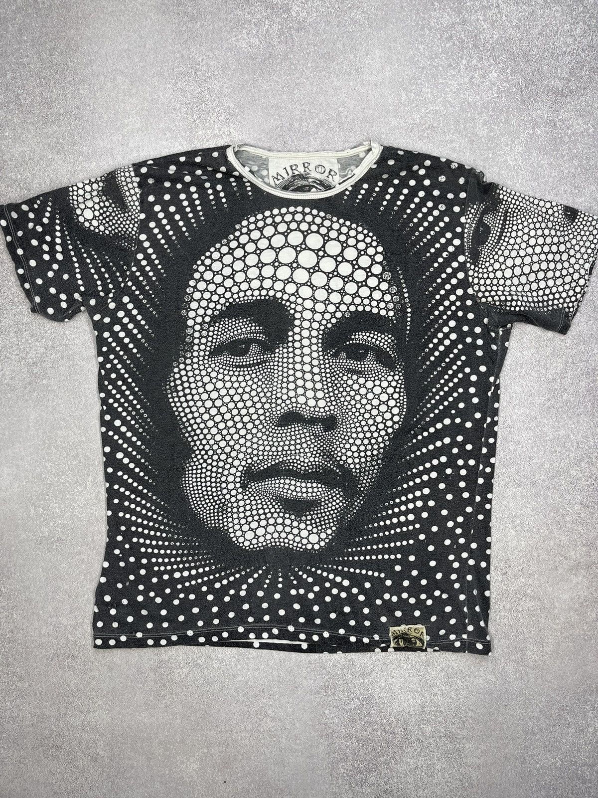 Bob Marley × Vintage Vintage Mirror Bob Marley Big Print Band Y2K Psychedelic Size US M / EU 48-50 / 2 - 2 Thumbnail